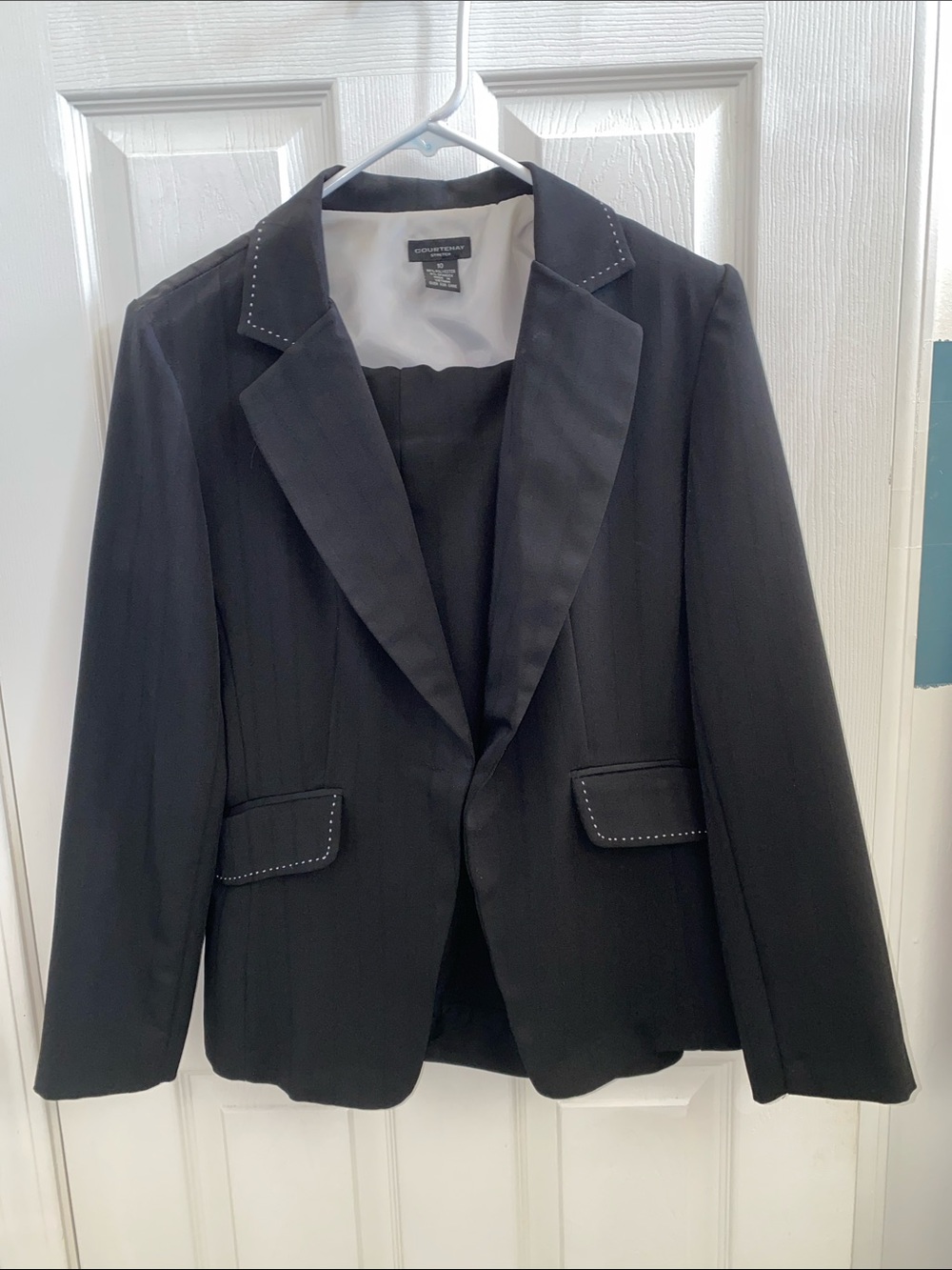 Blazer and pants with Subtle Pinstitch Detail